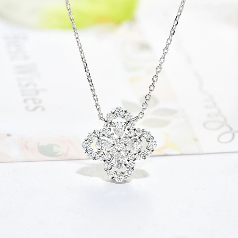 [Max Jewelry ]LOOP NECKLACE FULL MOTIF DIAMOND 16MM MULTIPLE COLORS