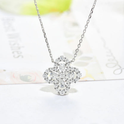 [Max Jewelry ]LOOP NECKLACE FULL MOTIF DIAMOND 16MM MULTIPLE COLORS