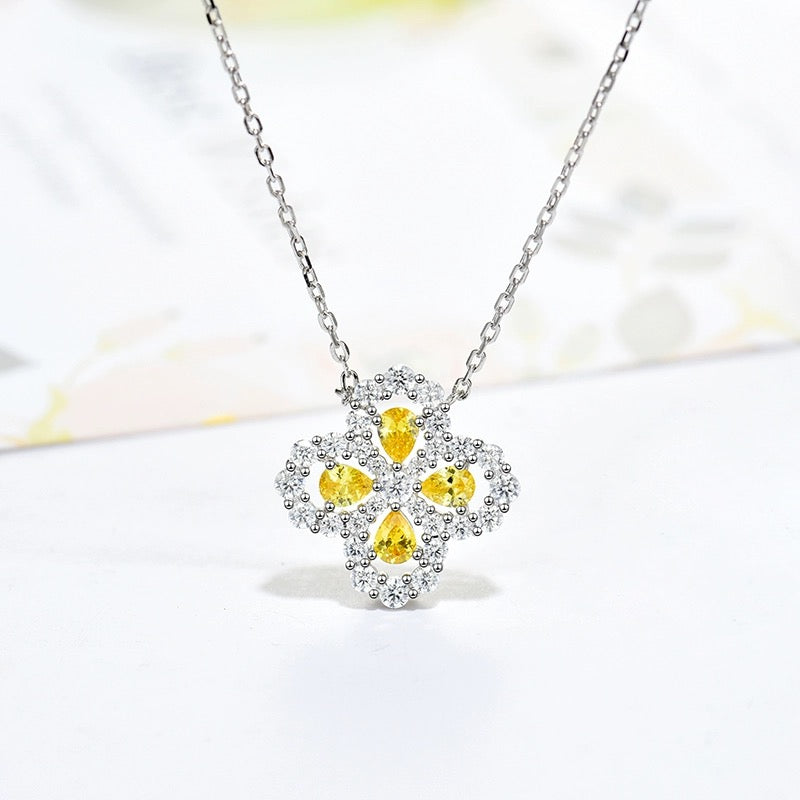 [Max Jewelry ]LOOP NECKLACE FULL MOTIF DIAMOND 16MM MULTIPLE COLORS