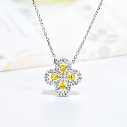 [Max Jewelry ]LOOP NECKLACE FULL MOTIF DIAMOND 16MM MULTIPLE COLORS