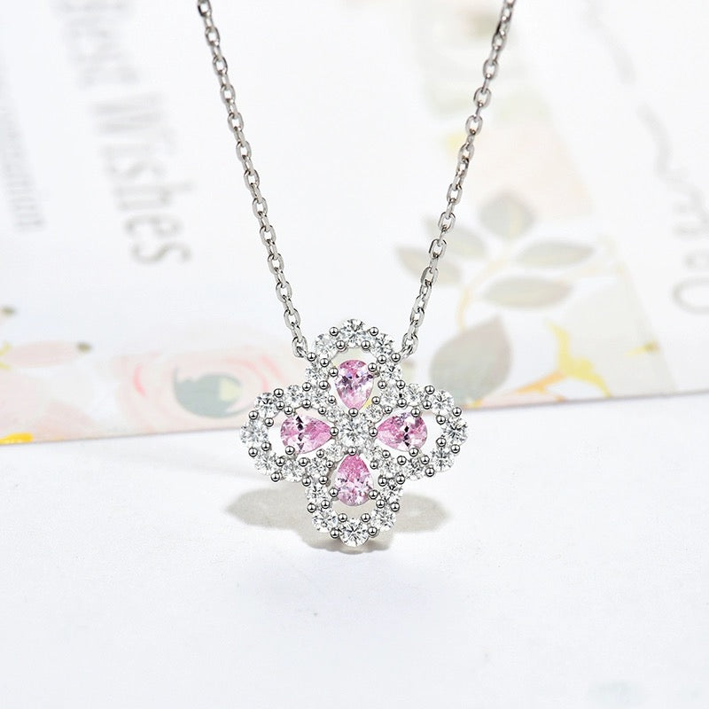[Max Jewelry ]LOOP NECKLACE FULL MOTIF DIAMOND 16MM MULTIPLE COLORS