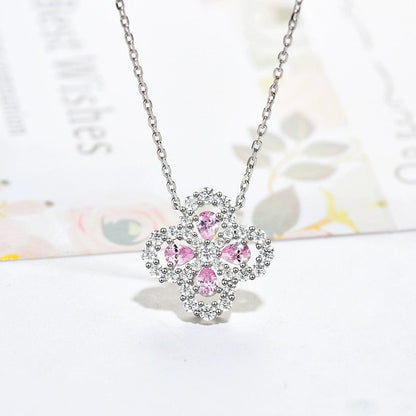 [Max Jewelry ]LOOP NECKLACE FULL MOTIF DIAMOND 16MM MULTIPLE COLORS