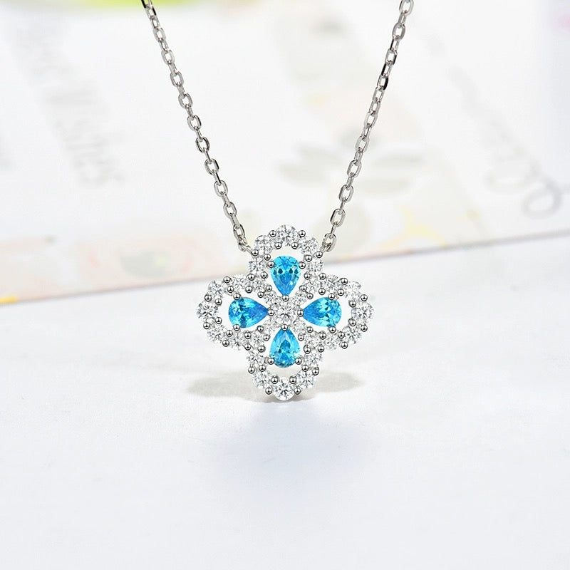 [Max Jewelry ]LOOP NECKLACE FULL MOTIF DIAMOND 16MM MULTIPLE COLORS
