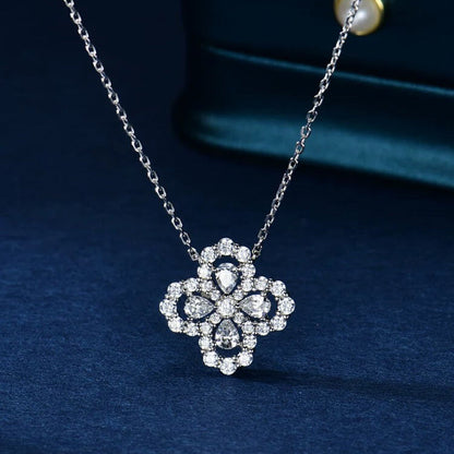 [Max Jewelry ]LOOP NECKLACE FULL MOTIF DIAMOND 16MM MULTIPLE COLORS