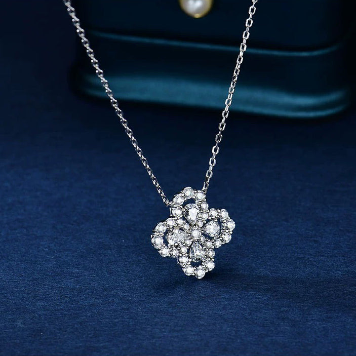 [Max Jewelry ]LOOP NECKLACE FULL MOTIF DIAMOND 16MM MULTIPLE COLORS