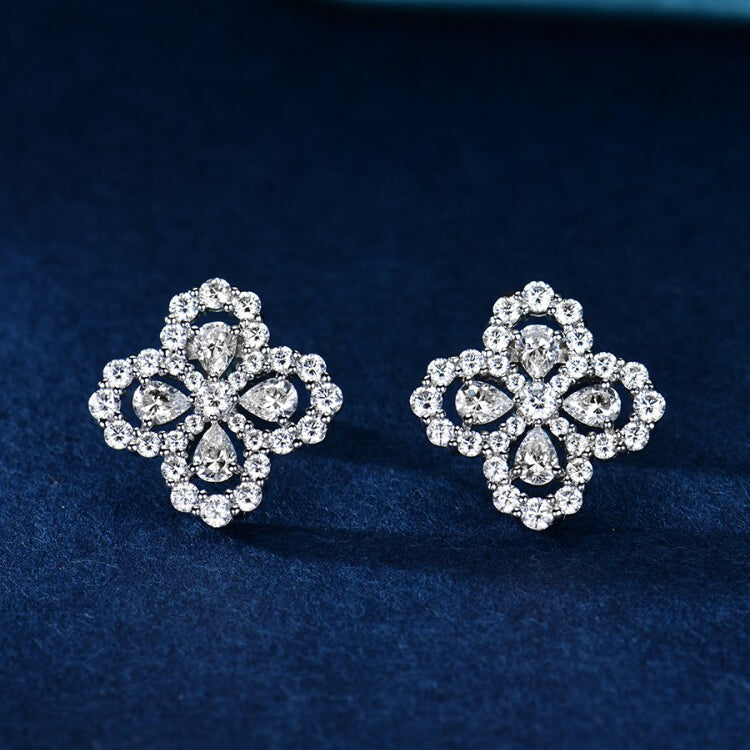 [Max Jewelry ]LOOP EARRINGS FULL MOTIF DIAMOND 16MM