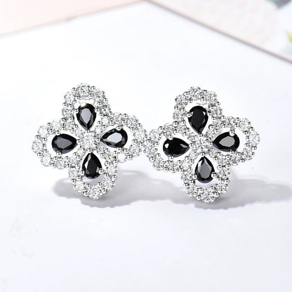 [Max Jewelry ]LOOP EARRINGS FULL MOTIF DIAMOND 16MM