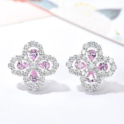 [Max Jewelry ]LOOP EARRINGS FULL MOTIF DIAMOND 16MM