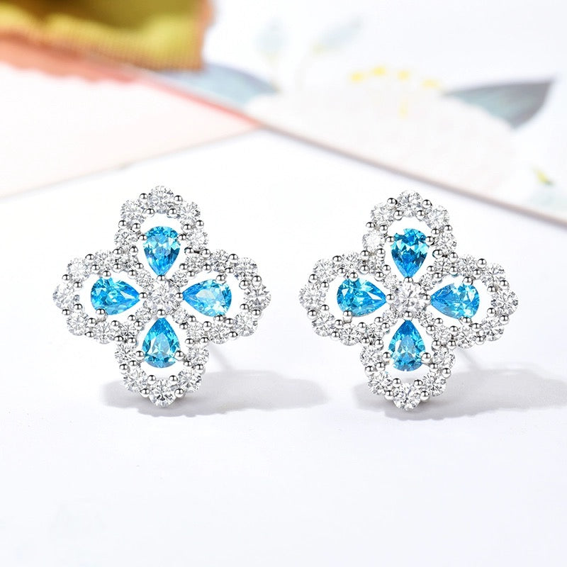 [Max Jewelry ]LOOP EARRINGS FULL MOTIF DIAMOND 16MM