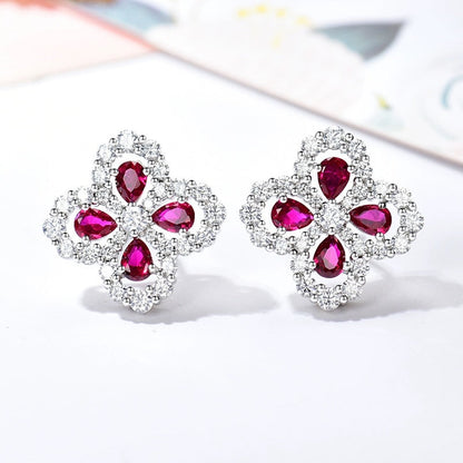 [Max Jewelry ]LOOP EARRINGS FULL MOTIF DIAMOND 16MM