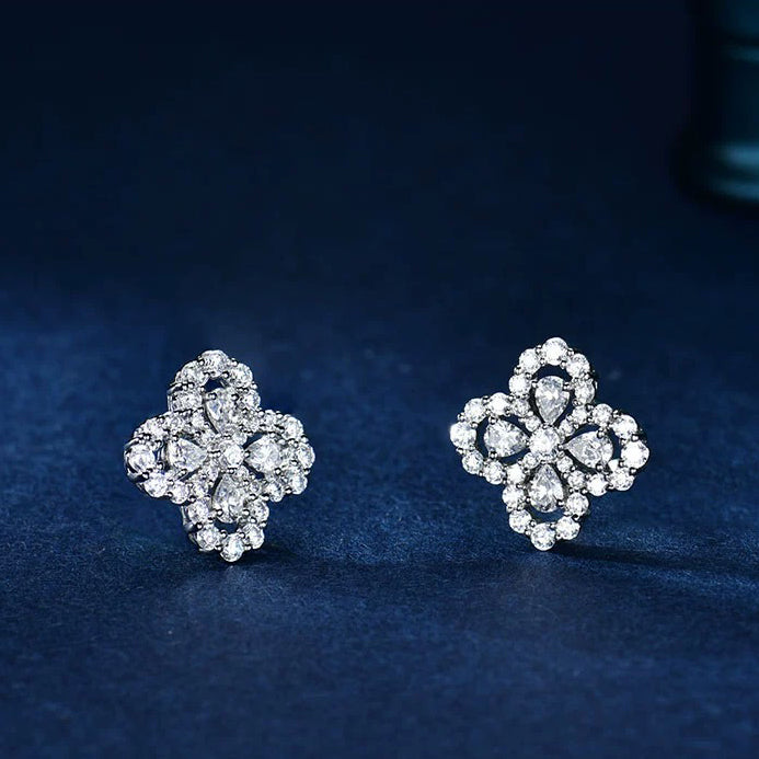 [Max Jewelry ]LOOP EARRINGS FULL MOTIF DIAMOND 16MM