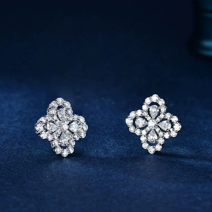 [Max Jewelry ]LOOP EARRINGS FULL MOTIF DIAMOND 16MM