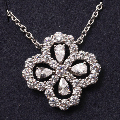 [Max Jewelry ]LOOP NECKLACE FULL MOTIF DIAMOND 16MM MULTIPLE COLORS