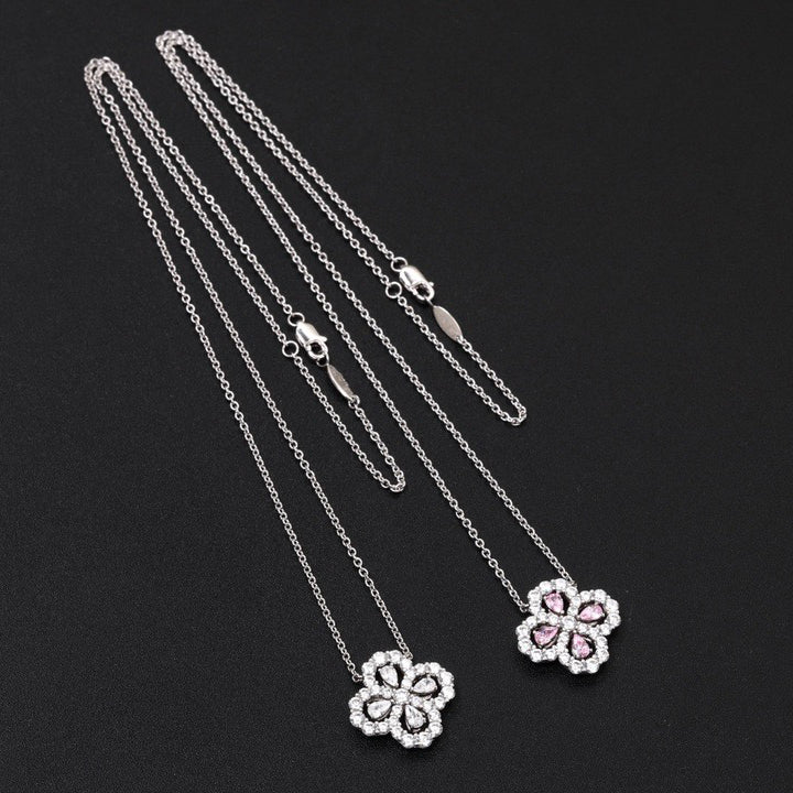 [Max Jewelry ]LOOP NECKLACE FULL MOTIF DIAMOND 16MM MULTIPLE COLORS
