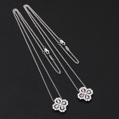 [Max Jewelry ]LOOP NECKLACE FULL MOTIF DIAMOND 16MM MULTIPLE COLORS