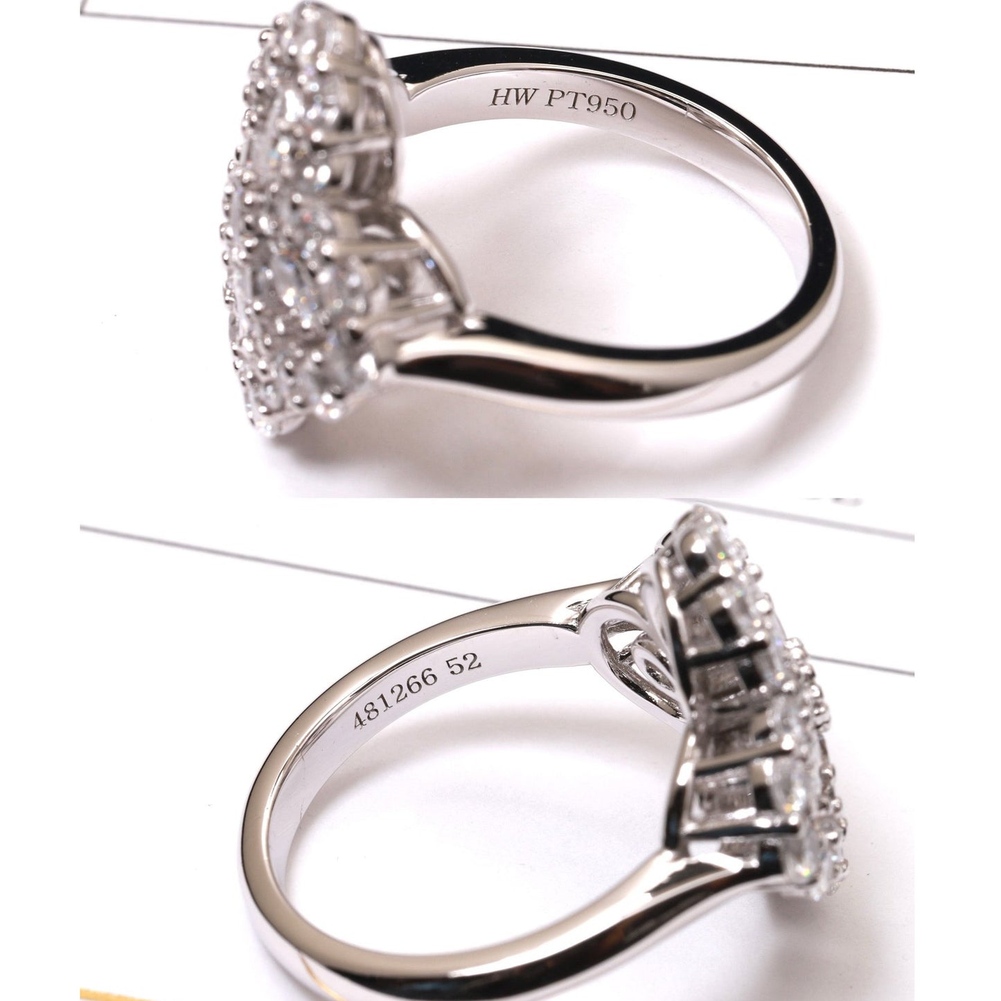 [Max Jewelry ]LOOP RING FULL MOTIF DIAMOND 16MM SILVE