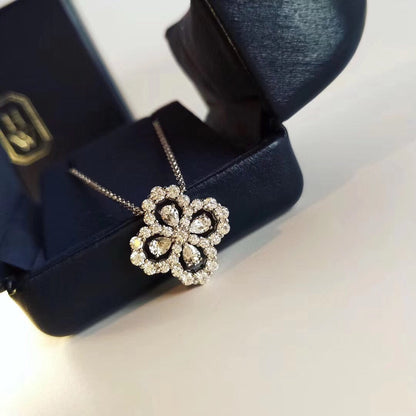 [Max Jewelry ]LOOP NECKLACE FULL MOTIF DIAMOND 16MM MULTIPLE COLORS