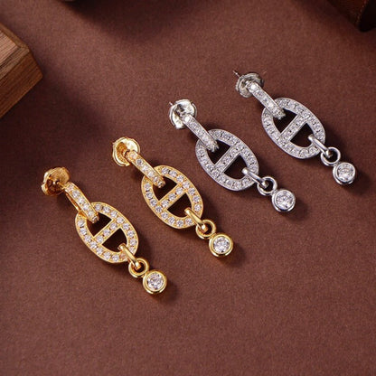 [Max Jewelry ]HM CHAINE DIAMOND EARRINGS