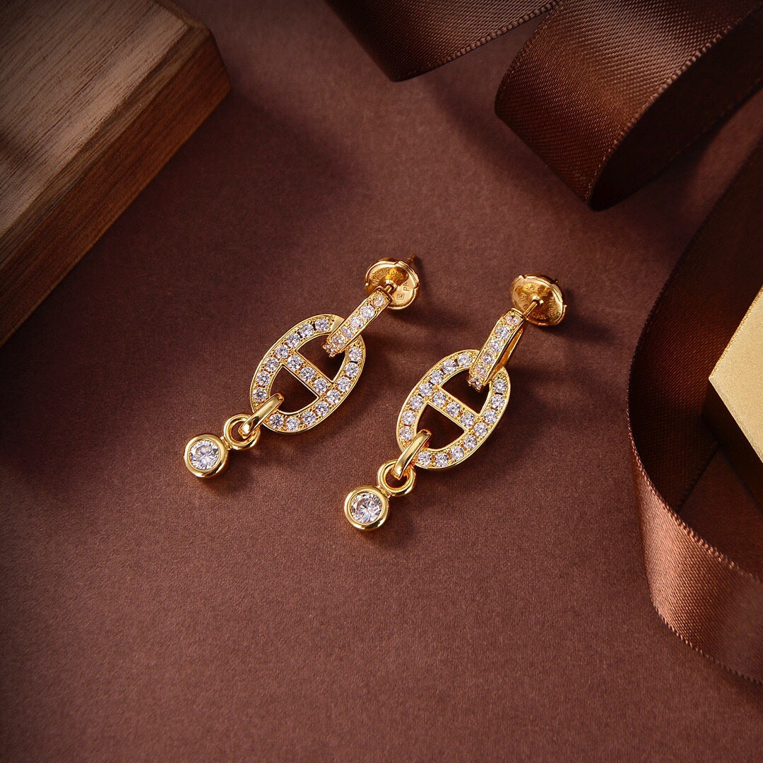 [Max Jewelry ]HM CHAINE DIAMOND EARRINGS