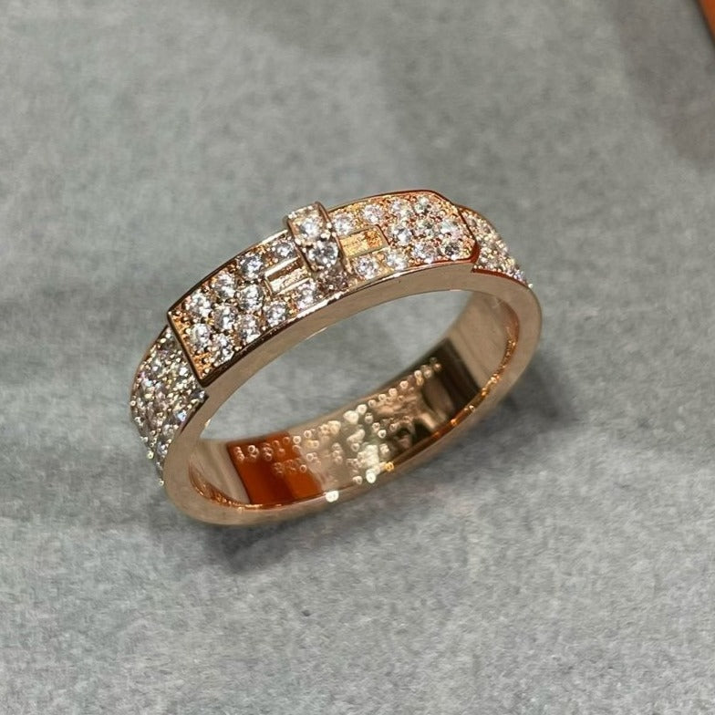 [Max Jewelry ]KELLY PINK GOLD DIAMOND RING