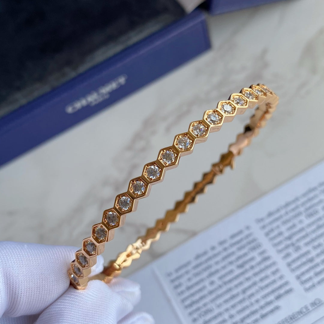 [Max Jewelry ]BEE LOVE GOLD BRACELET FULL DIAMOND