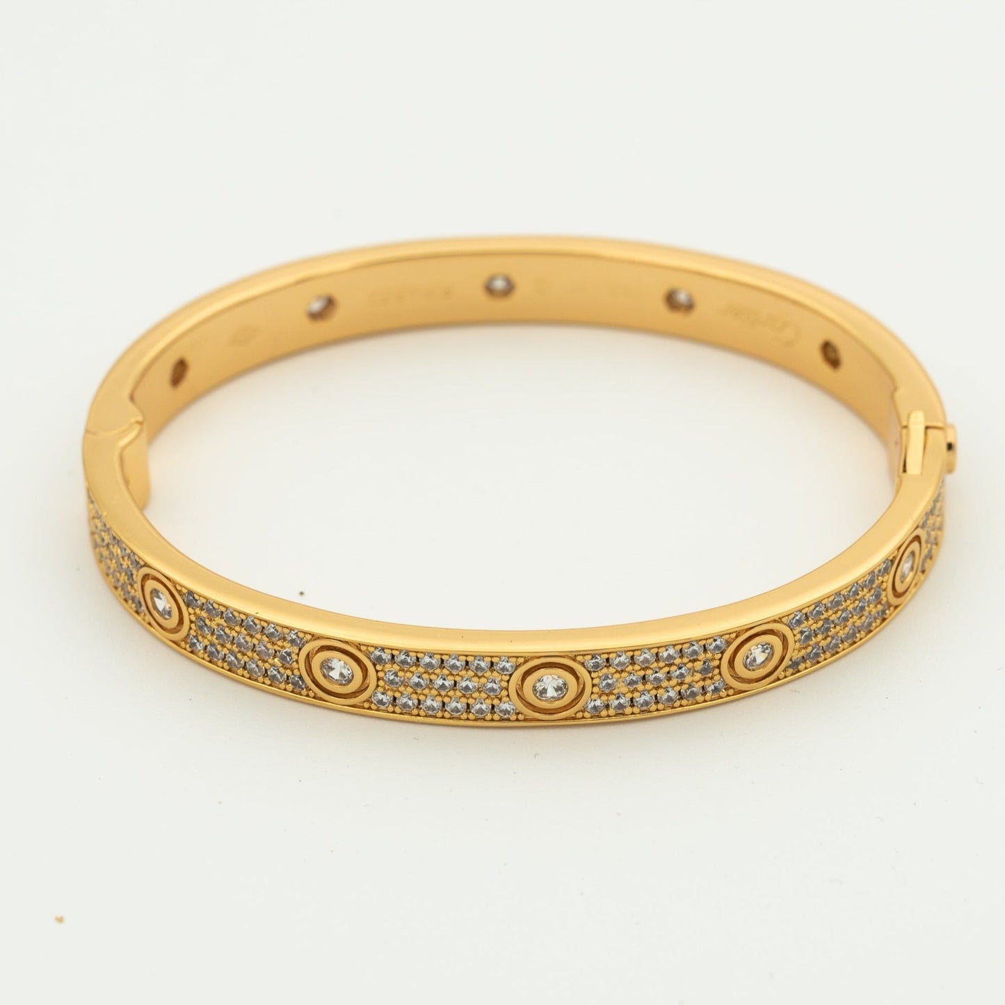 [Max Jewelry ]LOVE BRACELET 6.1MM DIAMOND-PAVED 10 BIG DIAMONDS