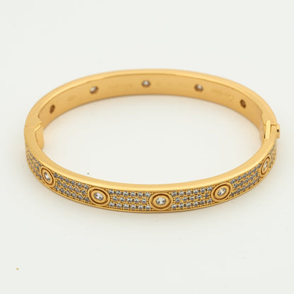 [Max Jewelry ]LOVE BRACELET 6.1MM DIAMOND-PAVED 10 BIG DIAMONDS