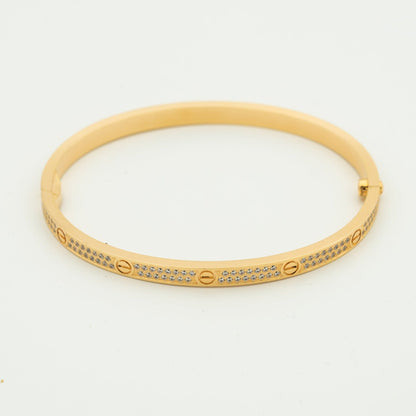 [Max Jewelry ]LOVE BRACELET 3.65MM DIAMOND-PAVED