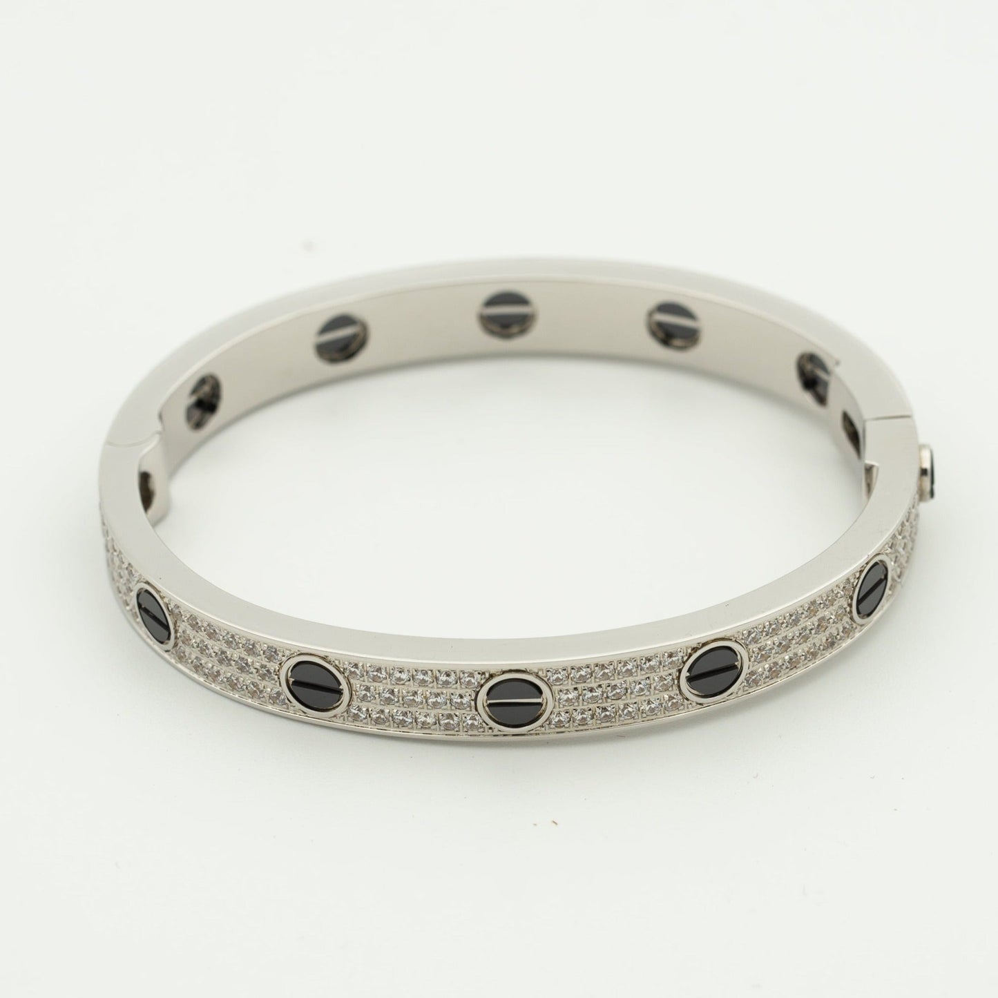 [Max Jewelry ]LOVE BRACELET 6.1MM DIAMOND-PAVED CERAMIC