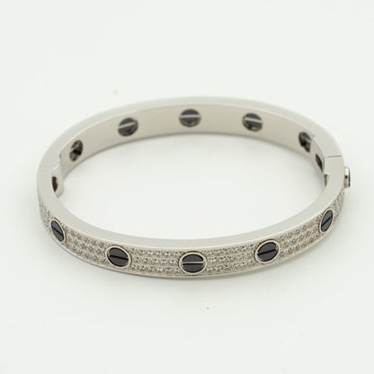 [Max Jewelry ]LOVE BRACELET 6.1MM DIAMOND-PAVED CERAMIC