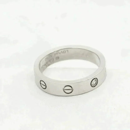 [Max Jewelry ]LOVE RING 4MM 1 DIAMOND SILVER