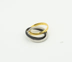 [Plus&Max]TRINITY RING BLACK GOLD SILVER