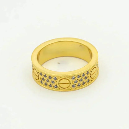 [Max Jewelry ]LOVE RING 5.5MM DIAMONDS PAVED