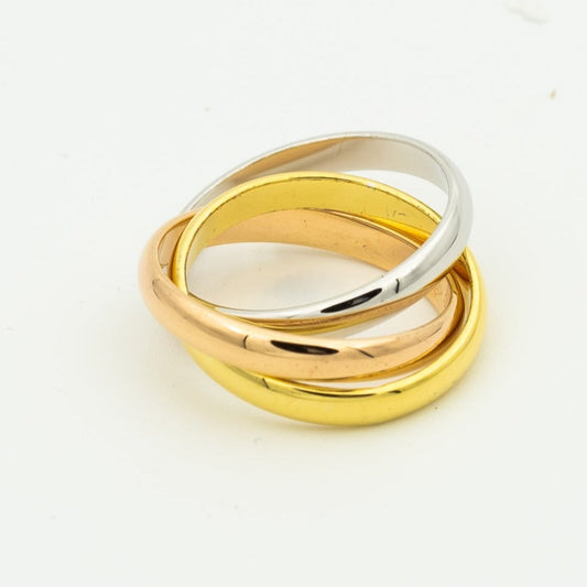 [Max Jewelry ]TRINITY RING GOLD PINK GOLD SILVER