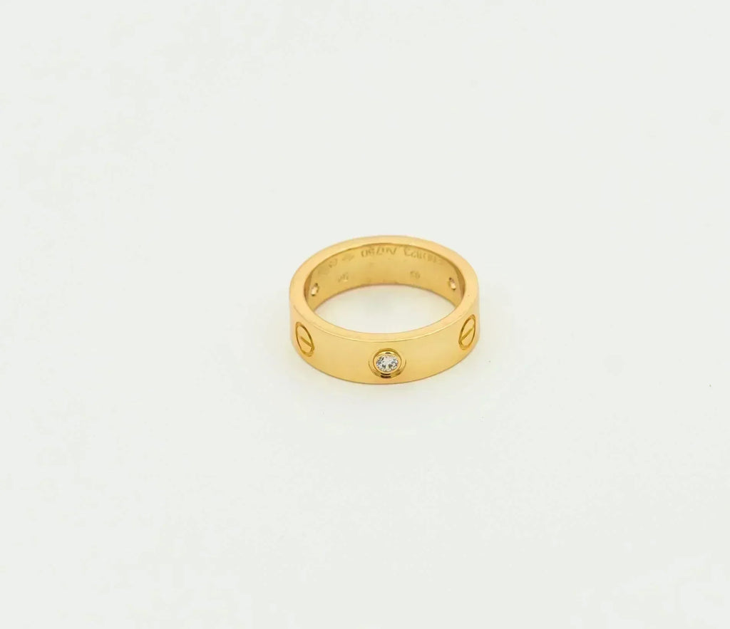 [Plus&Max]LOVE RING 5.5MM 3 DIAMONDS GOLD