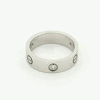 [Plus&Max]LOVE RING 5.5MM 3 DIAMONDS SILVER
