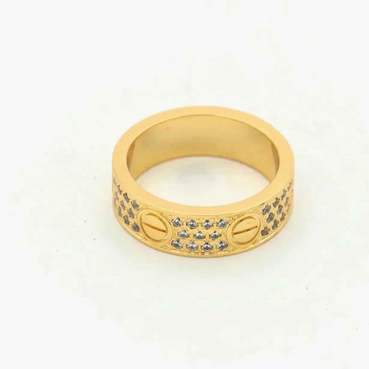 [Max Jewelry ]LOVE RING 5.5MM DIAMONDS PAVED