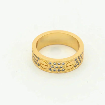 [Max Jewelry ]LOVE RING 5.5MM DIAMONDS PAVED