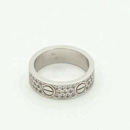 [Max Jewelry ]LOVE RING 5.5MM DIAMONDS PAVED