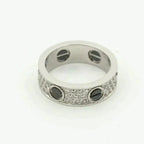 [Plus&Max]LOVE RING 5.5MM DIAMONDS PAVED CERAMIC