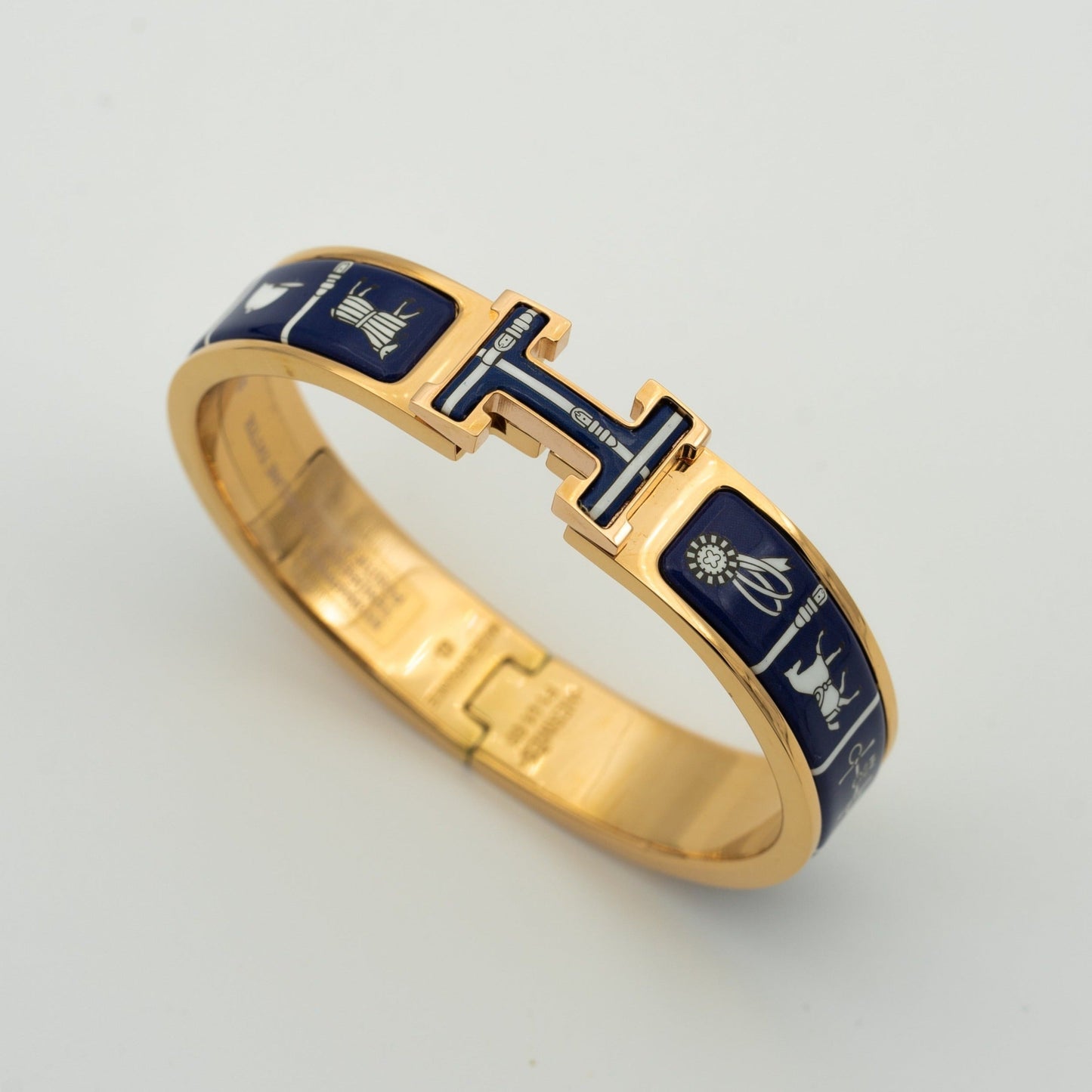 [Max Jewelry ]H BRACELET BLUE CERAMIC