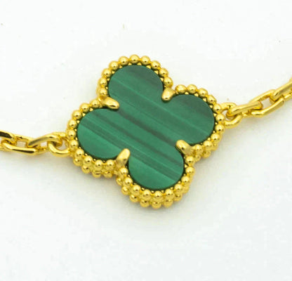 [Max Jewelry ] CLOVER 5 MOTIF MALACHITE BRACELET COLLECTION
