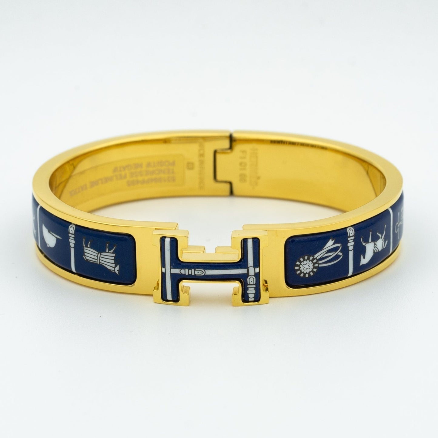 [Max Jewelry ]H BRACELET BLUE CERAMIC