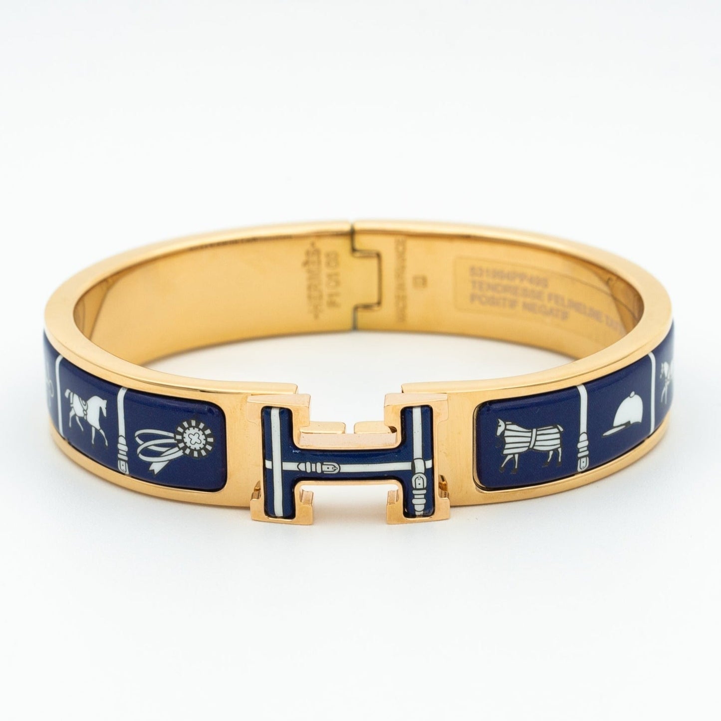 [Max Jewelry ]H BRACELET BLUE CERAMIC