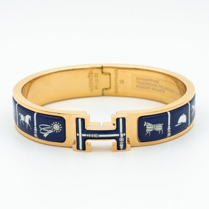 [Max Jewelry ]H BRACELET BLUE CERAMIC