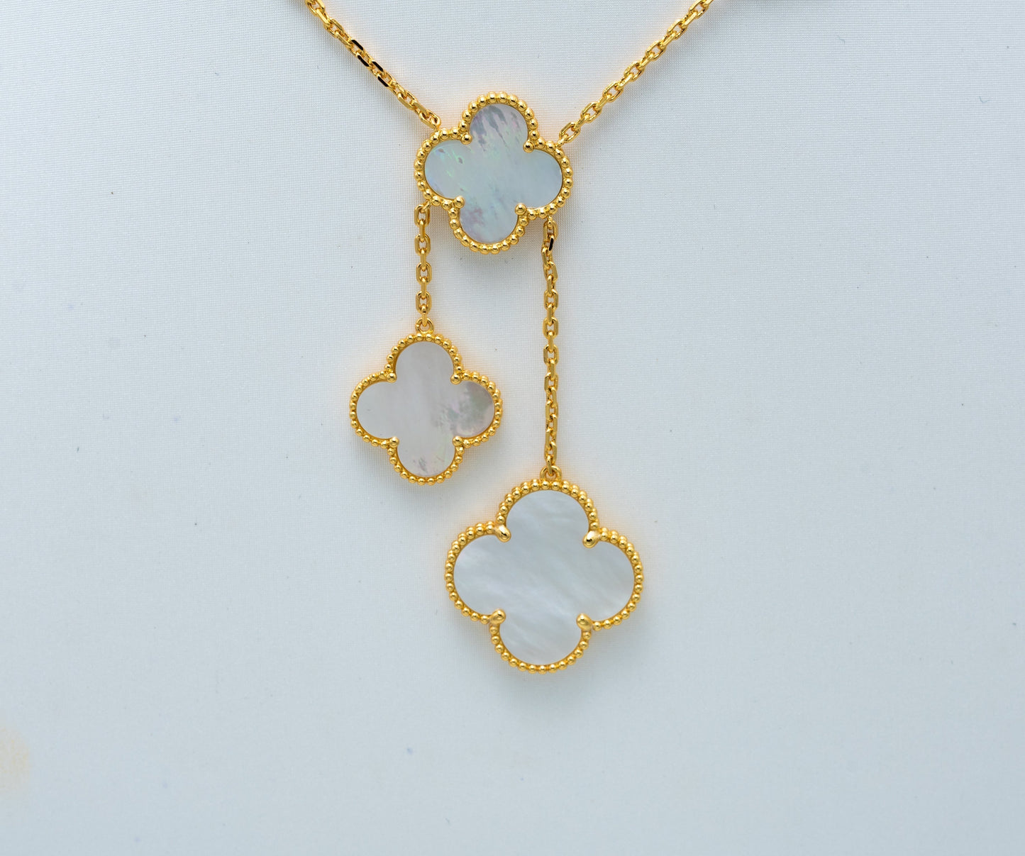 [Max Jewelry ]CLOVER MOTHER OF PEARL NECKLACE 6 MOTIF