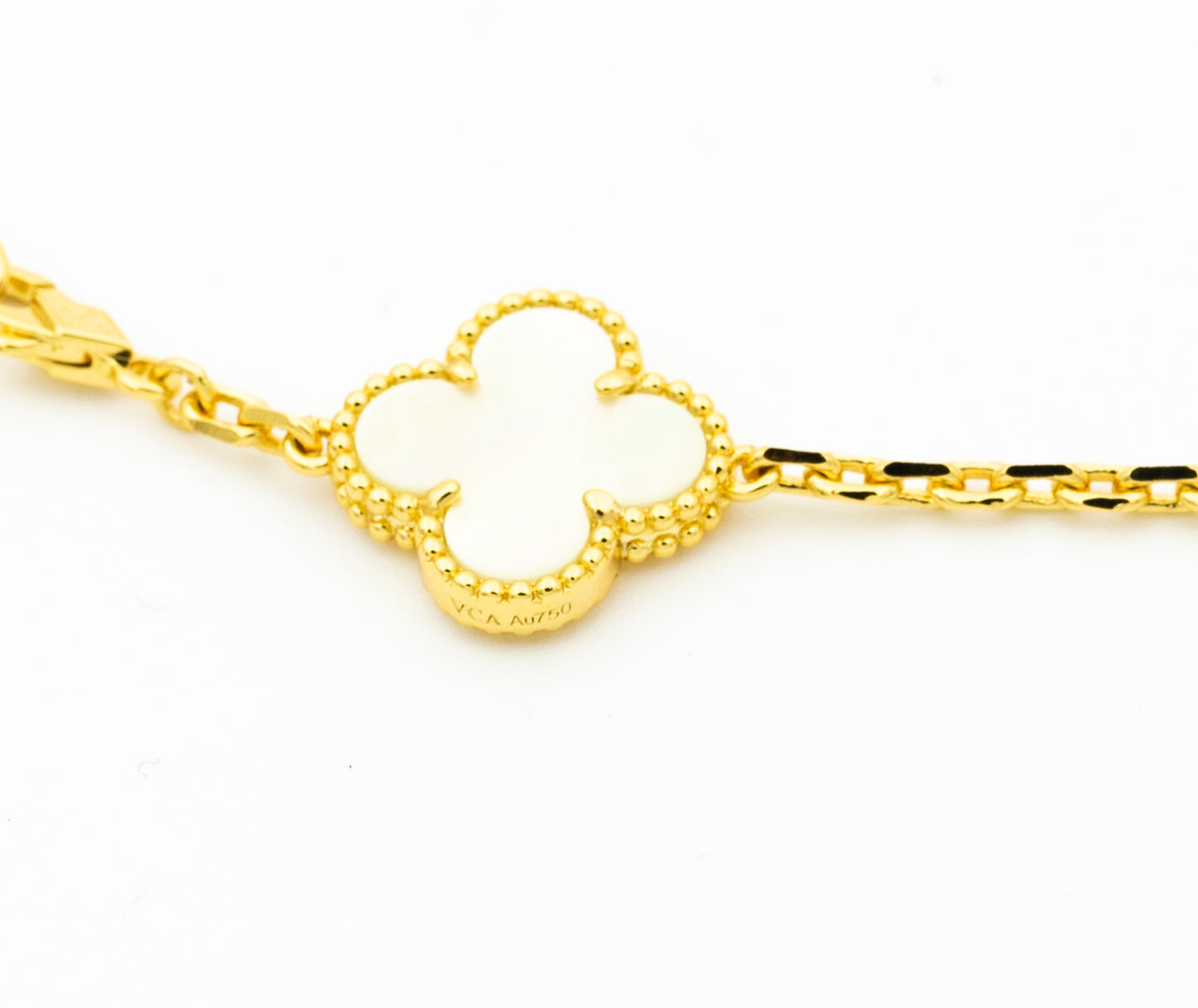 [Max Jewelry ]CLOVER BRACELET 5 MOTIFS ONYX MOP