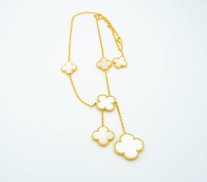 [Max Jewelry ]CLOVER MOTHER OF PEARL NECKLACE 6 MOTIF