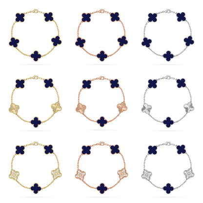 [Max Jewelry ]CLOVER 5 MOTIF LAPIS LAZULI BRACELET COLLECTION