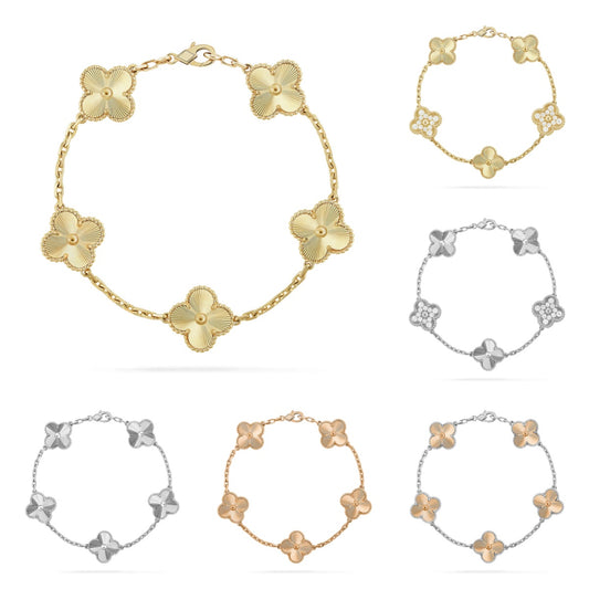 [Max Jewelry ] CLOVER 5 MOTIF LASER BRACELET COLLECTION